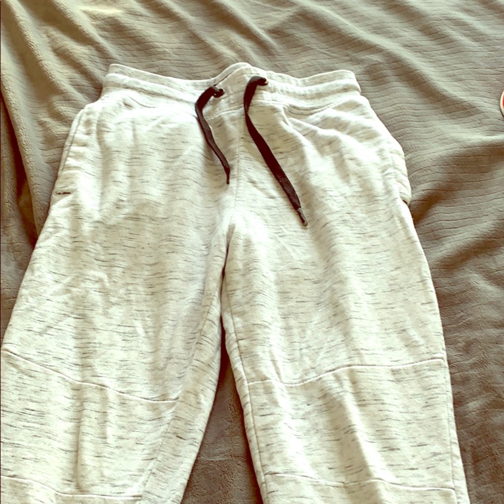 CSG white sweatpants for workout